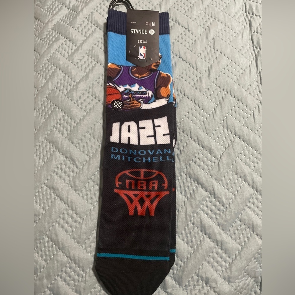 Stance NBA Utah Jazz Donovan Mitchell Crew Socks Men (6-8.5) Women (8-10.5)